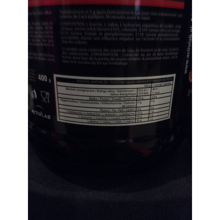 ActiVlab BCAA 100% 400 gram (80 serv)