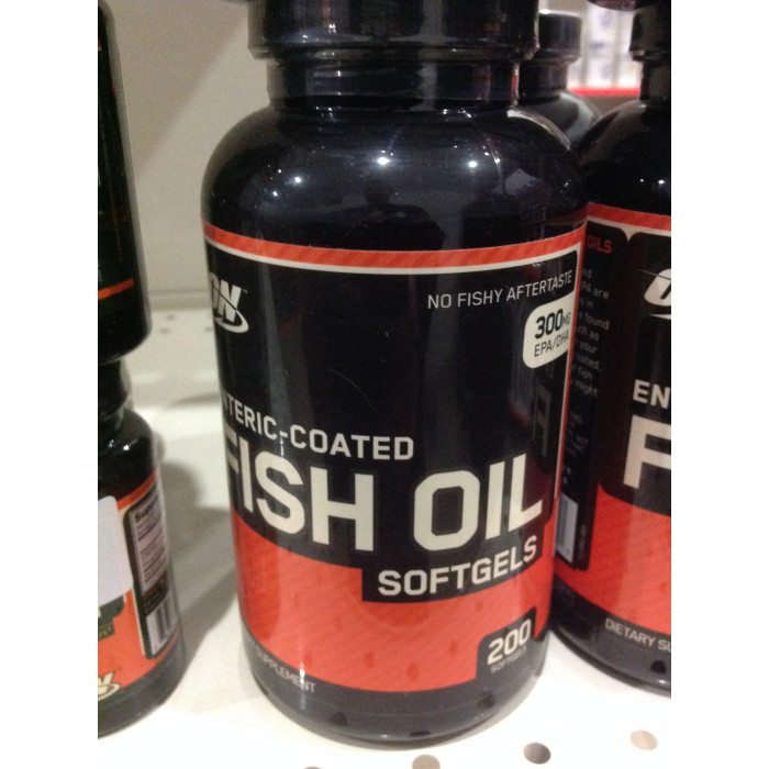 Optimum Nutrition  Enteric Coated Fish Oil (Рыбий Жир с энтеросолюбильным покрытием) 200 softgels