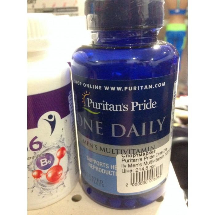 Puritan's Pride One Daily Men's Multivitamin (Ван Дейли Менс Мультивитамин) 100 caps