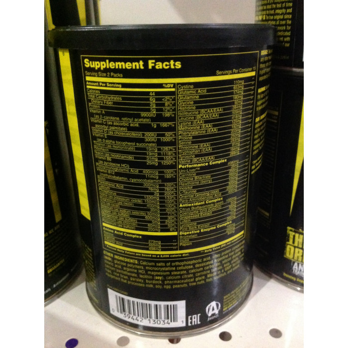 Universal Animal Pak (Юниверсал Энимал Пак) 30 packs