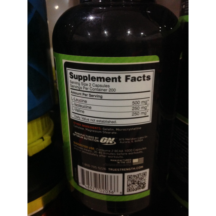 Optimum Nutrition BCAA 1000 (БЦАА 1000) 400 caps