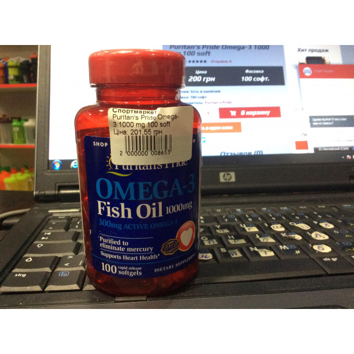 Puritan's Pride Omega-3 (Омега-3) 1000 mg 100 soft