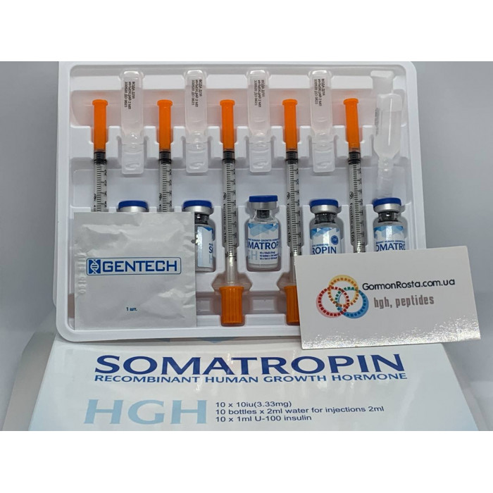 Гормон роста Gentech Somatropin (Гентеч Соматропин) 10фл х 10ME